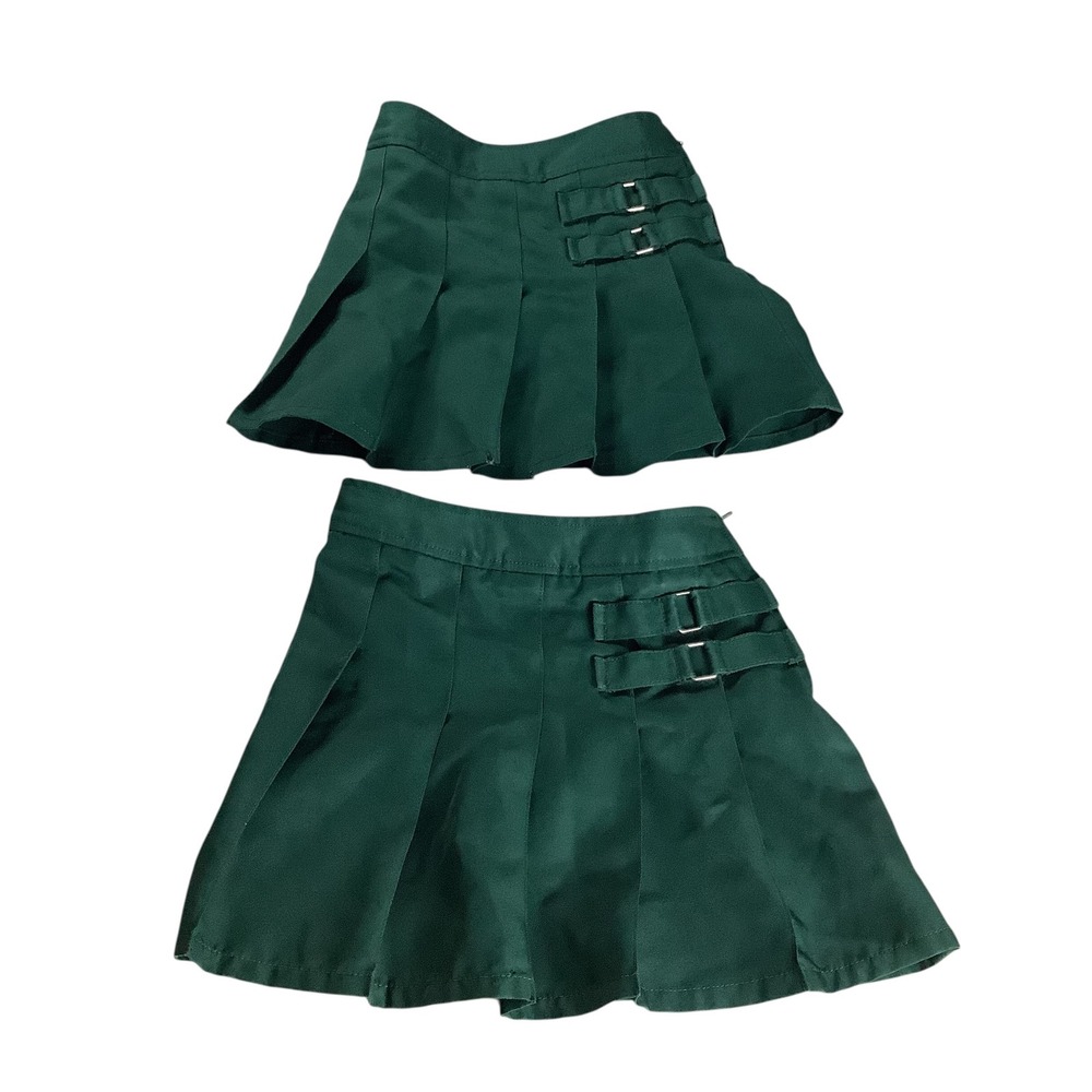 2 Pcs French Toast Skirt Girls 6 Green Uniform Pleated Skort School Preppy